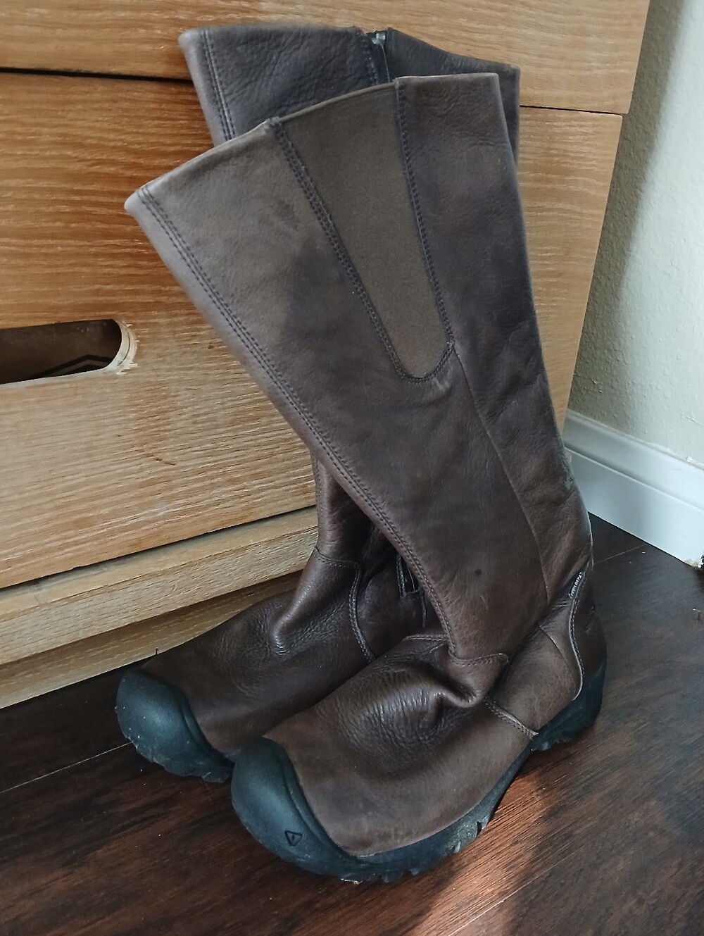Keen Brown Tall Leather Winter & Rain Boots